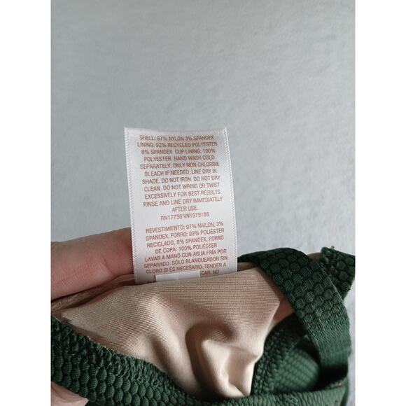 Shade & Shore Swimwear Women 36DD Green Bikini Top Underwire Padded Swimsuit NWT - Picture 5 of 8